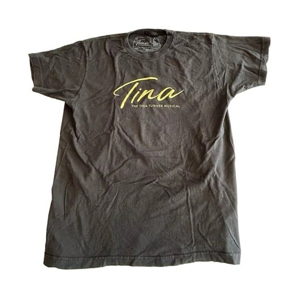 Large Unisex New York City Broadway Tina - Turner Musical‎ Dark Gray T shirt